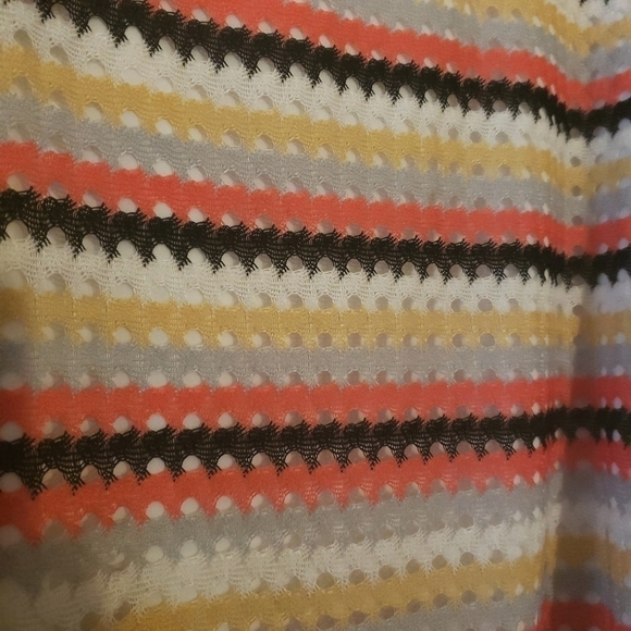 💕5 For $20 Allison Brittney Striped Short Sleeve Dress With Belt Size L - Picture 4 of 11